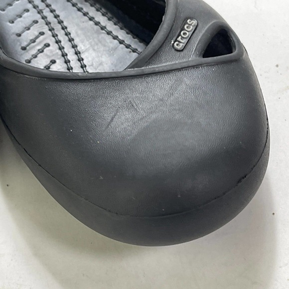 Crocs Shoes Womens Size 8 Slingback Work Flats Ballerina Slip on Black - Picture 2 of 9